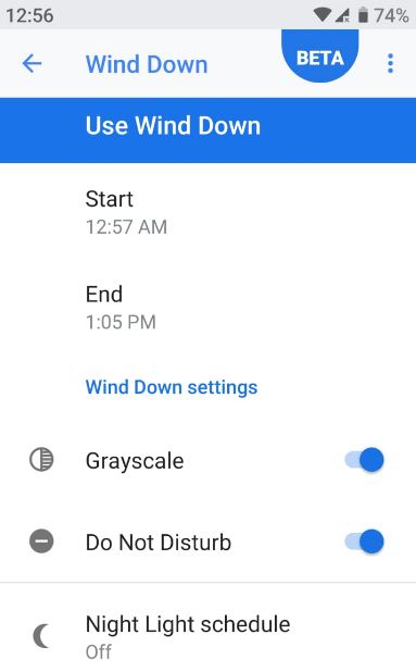 Hvordan bruke Wind Down Android Pie 9