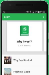 Invester i aksjemarkedsapp for Android-telefon