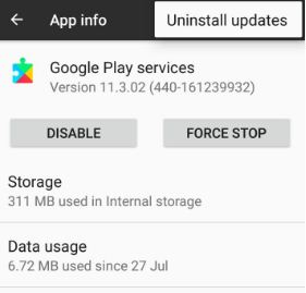 Avinstaller oppdateringer fra Google Play-tjenester i Pixel XL-enhetene dine