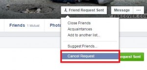 Hvordan avbryte send venneforespørsel på facebook