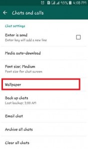 Slik endrer du WhatsApp Chat Wallpaper på Android