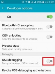 Slå av USB-feilsøking på Android-lollipop