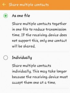 Hvordan dele flere kontakter på Android