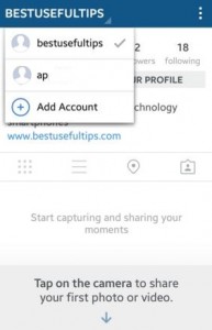 Bytt flere kontoer i instagram app android