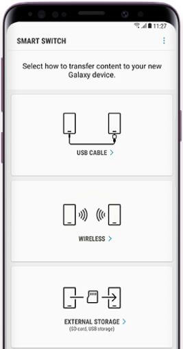 Slik bruker du Samsung smart switch-app for å overføre data Galaxy S9