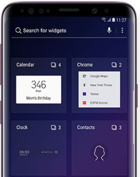 Slik legger du til widgets Galaxy S9 og Galaxy S9 Plus